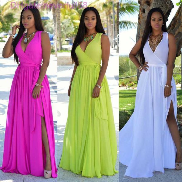 dresses casual new fashion women summer long maxi boho party dress beach sleeveless v neck sundress solid sashes, Black;gray
dresses casual new fashion women summer long maxi boho party dress beach sleeveless v neck sundress solid sashes, Black;gray