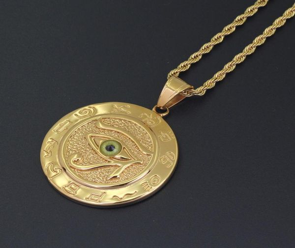 whole steel jewelry hip hop the eye of horus pendant necklace with 3mm 24inch rope chain sn1178270170, Silver
whole steel jewelry hip hop the eye of horus pendant necklace with 3mm 24inch rope chain sn1178270170, Silver