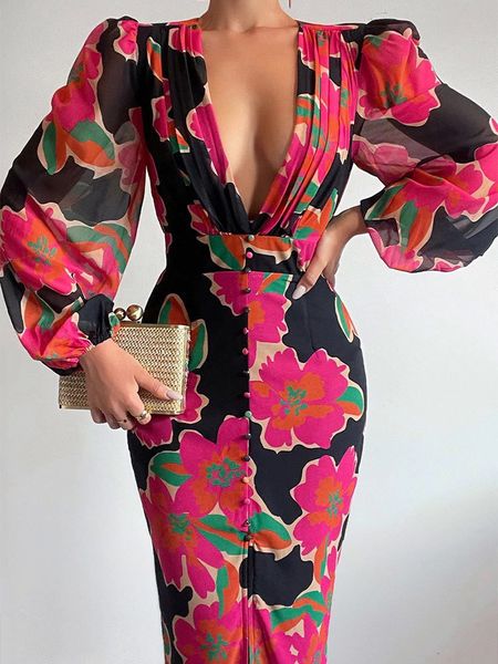 casual dresses summer v-neck printed women's dress high split lantern sleeve floral bodycon lady elegant beach streetwear vestido 22111, Black;gray
casual dresses summer v-neck printed women's dress high split lantern sleeve floral bodycon lady elegant beach streetwear vestido 22111, Black;gray