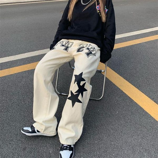 jeans american black high waisted vintage star print streetwear haruku ripped boyfriend jeans for women y2k casual fashion pants, Blue
jeans american black high waisted vintage star print streetwear haruku ripped boyfriend jeans for women y2k casual fashion pants, Blue
