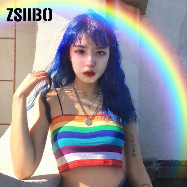 women's tanks camis y2k rainbow striped beautiful back camisole women t-shirts xuanya style ins women harajuku hip hop crop undefined, White
women's tanks camis y2k rainbow striped beautiful back camisole women t-shirts xuanya style ins women harajuku hip hop crop undefined, White