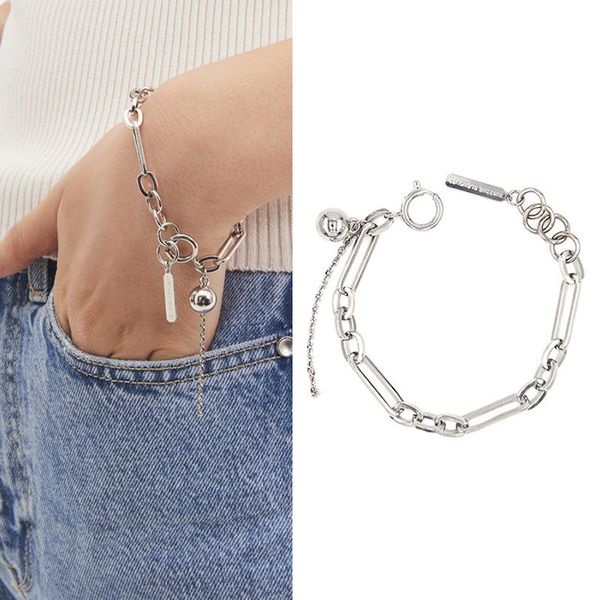 ins french justine metal chain ball pendant geometric ot buckle bracelet for women fashionable classic jewelry charm, Black
ins french justine metal chain ball pendant geometric ot buckle bracelet for women fashionable classic jewelry charm, Black
