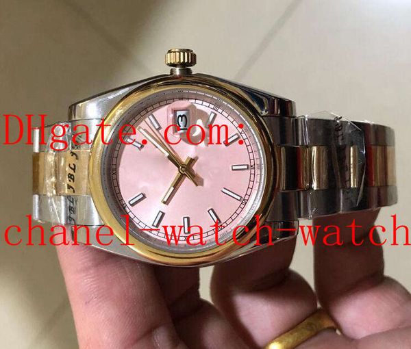 fashion new 116200 36mm pink dial lady mechanical automatic movement stainless steel and 18k gold women's wrist watches, Slivery;brown
fashion new 116200 36mm pink dial lady mechanical automatic movement stainless steel and 18k gold women's wrist watches, Slivery;brown