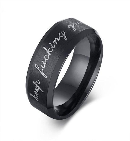fashion diy jewelry couple rings keep fucking going stainless steel men ring band titanium silver black ring boyfriend husband5999795
fashion diy jewelry couple rings keep fucking going stainless steel men ring band titanium silver black ring boyfriend husband5999795