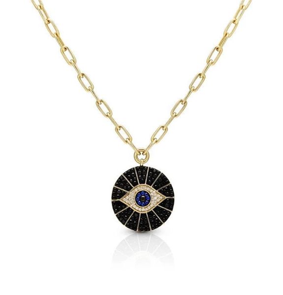 gold filled black cubic zirconia round coin evil eye pendant necklace wide open link chain for women 2010143748310, Silver
gold filled black cubic zirconia round coin evil eye pendant necklace wide open link chain for women 2010143748310, Silver