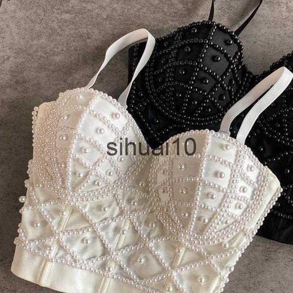 women's t-shirt full beads female corset camis nightclub pearls short chest binder camisole women mujer push up tube bra debardeur j230, White
women's t-shirt full beads female corset camis nightclub pearls short chest binder camisole women mujer push up tube bra debardeur j230, White