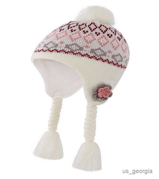 caps new cute toddler girls warm winter hats fleece lined flower knit kids earflaps hat with r230627, Blue;gray
caps new cute toddler girls warm winter hats fleece lined flower knit kids earflaps hat with r230627, Blue;gray