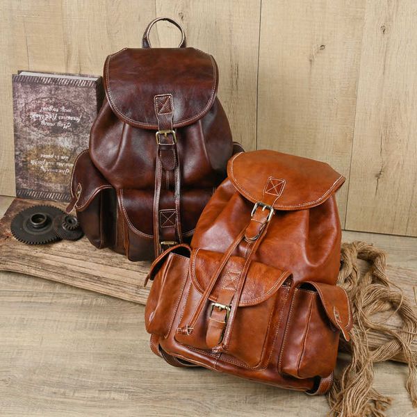 2023 new men's backpack cowhide casual vegetable tanned leather large capacity backpack straight hair piece
2023 new men's backpack cowhide casual vegetable tanned leather large capacity backpack straight hair piece