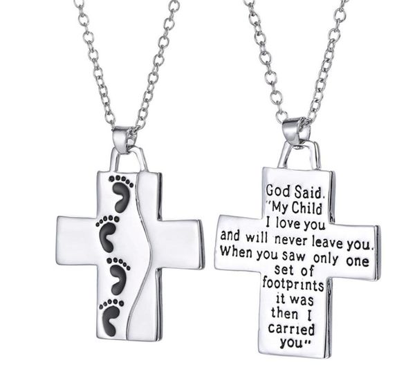footprint jesus cross necklace letters my child i love you pendant necklaces fashion jewelry gift for women kids1496673, Silver
footprint jesus cross necklace letters my child i love you pendant necklaces fashion jewelry gift for women kids1496673, Silver