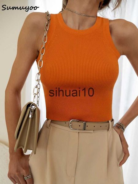 women's t-shirt sumuyoo 2023 summer knitted tank women casual crop girls suspender vest o-neck ol slim ribber sleeveless t shirts j23, White
women's t-shirt sumuyoo 2023 summer knitted tank women casual crop girls suspender vest o-neck ol slim ribber sleeveless t shirts j23, White