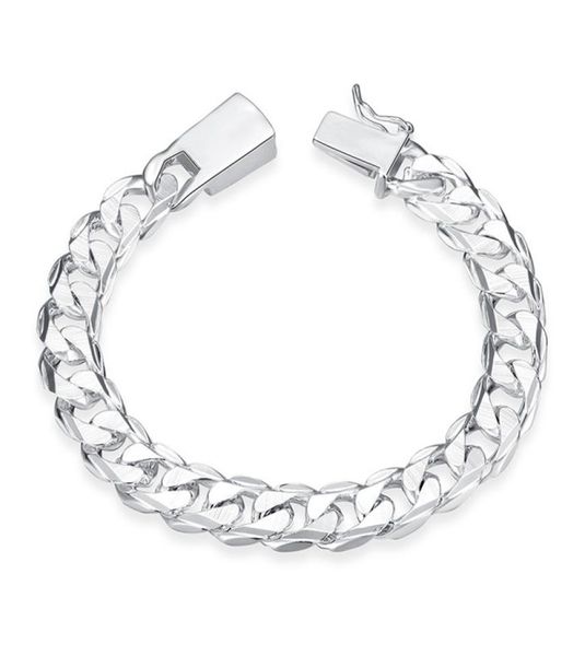 10mm square buckle side body pattern hand men039s s sterling silver plated bracelet men and women 925 silver 9524425, Black
10mm square buckle side body pattern hand men039s s sterling silver plated bracelet men and women 925 silver 9524425, Black