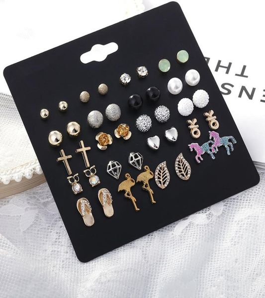 fashion lovely animal size pearl combination ear studs female cross border unicorn diamond pierced earrings set accessories whol9159153, Golden;silver
fashion lovely animal size pearl combination ear studs female cross border unicorn diamond pierced earrings set accessories whol9159153, Golden;silver
