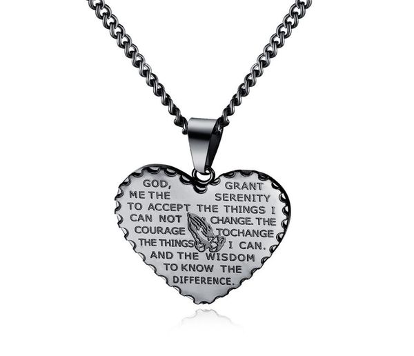 fashion men charm heart pendant necklace prayer hand scripture punk hip hop jewelry stainless steel chain gold silver black neckla6601944
fashion men charm heart pendant necklace prayer hand scripture punk hip hop jewelry stainless steel chain gold silver black neckla6601944