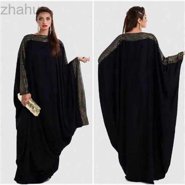arab elegant loose fitting robe muslim hui dubai gold sheet bat sleeve robe large women's dress, Black;gray
arab elegant loose fitting robe muslim hui dubai gold sheet bat sleeve robe large women's dress, Black;gray