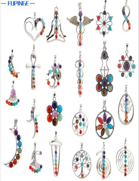 natural 7 colorful stone beads reiki chakra healing point charm pendant for crystal necklace jewelry 23 styles for choose5073883, Silver
natural 7 colorful stone beads reiki chakra healing point charm pendant for crystal necklace jewelry 23 styles for choose5073883, Silver