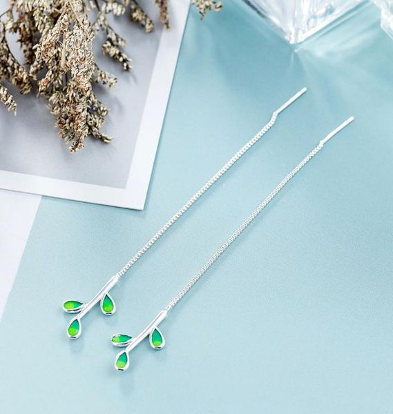 925 sterling silver tassel green leaf drop earring for women girls jewelry brincos female pendientes eh14034523081, Golden;silver
925 sterling silver tassel green leaf drop earring for women girls jewelry brincos female pendientes eh14034523081, Golden;silver
