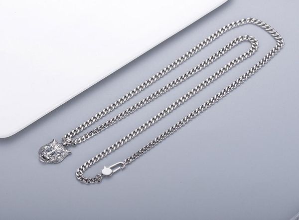 europe america retro men lady women cupronickel silver plated long chain necklace with engraved g initials tiger head pen7574201
europe america retro men lady women cupronickel silver plated long chain necklace with engraved g initials tiger head pen7574201