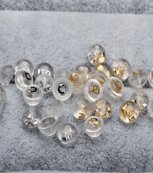 60pcs gold plated sterling silver ear nuts silicone earring back sers 5mm jewelry findings whole 3 color earplugs5107616, White
60pcs gold plated sterling silver ear nuts silicone earring back sers 5mm jewelry findings whole 3 color earplugs5107616, White