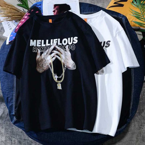 american street print t-shirt for men's summer new hip hop culture loose oversize short sleeve for women, White;black
american street print t-shirt for men's summer new hip hop culture loose oversize short sleeve for women, White;black