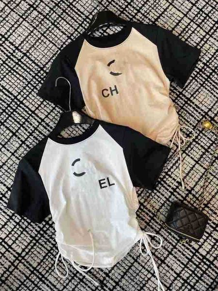 women's t-shirt designer 23 summer new style casual versatile slim age reducing contrast double c letter short sleeve 5xh8, White
women's t-shirt designer 23 summer new style casual versatile slim age reducing contrast double c letter short sleeve 5xh8, White