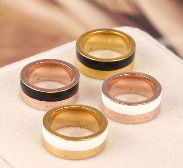 band cocktail rings ring real 18k goldrose gold plated 316l titanium steel enamel tone lock key letter m style brand6417345, Silver 
band cocktail rings ring real 18k goldrose gold plated 316l titanium steel enamel tone lock key letter m style brand6417345, Silver