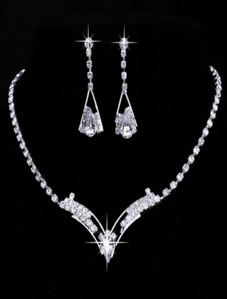 jewelry sets wedding necklace bracelets earrings 18 styles new crystal fashion women sparkling v shaped rhinestone charm bridal6059833, Silver 
jewelry sets wedding necklace bracelets earrings 18 styles new crystal fashion women sparkling v shaped rhinestone charm bridal6059833, Silver