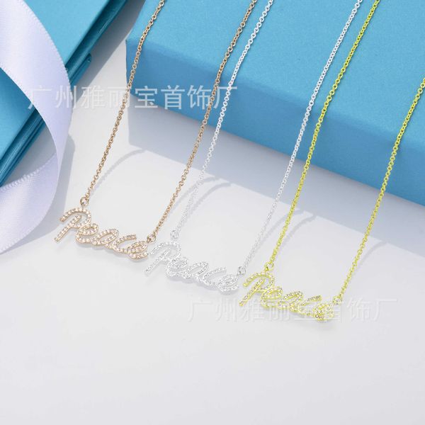 designer high edition ay full diamond peqce necklace with 18k true gold plating on white copper for women ins simple and stylish versatile, Black
designer high edition ay full diamond peqce necklace with 18k true gold plating on white copper for women ins simple and stylish versatile, Black