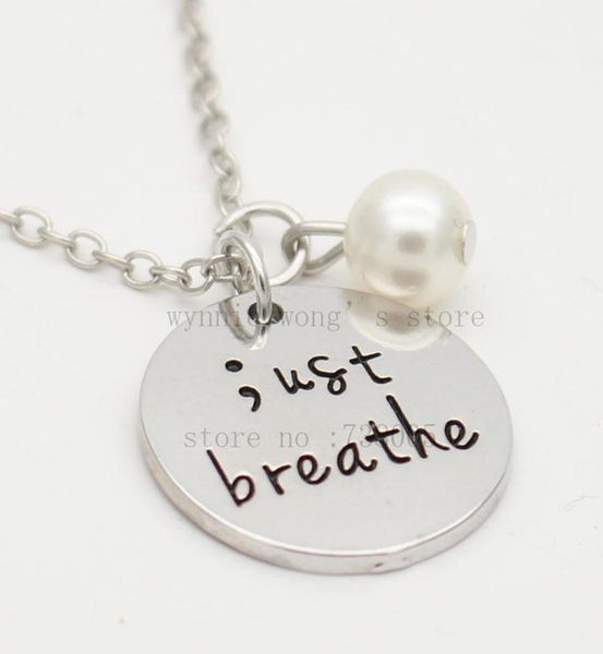 just breathe semicolon jewelry mental health awareness hand stamped jewelry suicide prevention depression awareness6690246, Silver
just breathe semicolon jewelry mental health awareness hand stamped jewelry suicide prevention depression awareness6690246, Silver