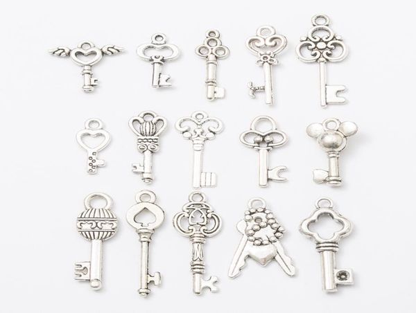 150pcs mix vintage tibetan silver fashion metal alloy key charms antique bulk key pendants for bracelet necklace earring diy jewel9846810, Bronze;silver
150pcs mix vintage tibetan silver fashion metal alloy key charms antique bulk key pendants for bracelet necklace earring diy jewel9846810, Bronze;silver
