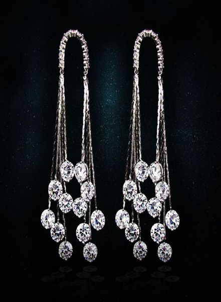 vecalon fashion tassels line dangle earring 5a zircon cz 925 silver engagement wedding drop earring for women bridal jewelry4015946, Golden;silver
vecalon fashion tassels line dangle earring 5a zircon cz 925 silver engagement wedding drop earring for women bridal jewelry4015946, Golden;silver