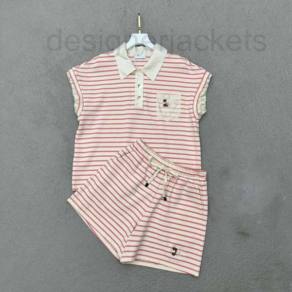 women's two piece pants designer summer new commuter versatile polo collar short sleeve pair with shorts triumphal arch stripe casual s, White
women's two piece pants designer summer new commuter versatile polo collar short sleeve pair with shorts triumphal arch stripe casual s, White