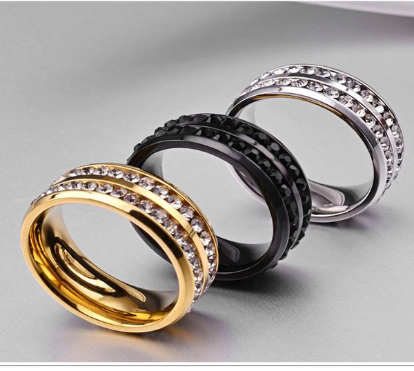 fashion 316l stainless steel jewelry 3 colors diamond rings two rows rhinestones titanium steel men039s wedding band mens rings6647767, Silver
fashion 316l stainless steel jewelry 3 colors diamond rings two rows rhinestones titanium steel men039s wedding band mens rings6647767, Silver