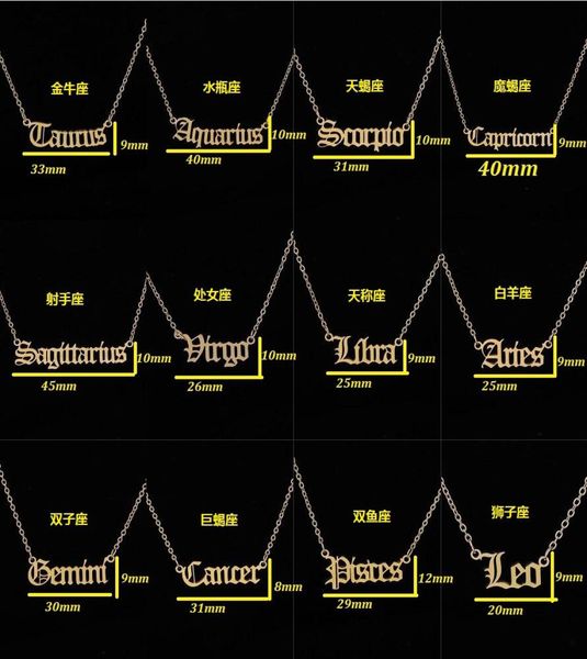personalized gold letter zodiac necklace constellation necklaces custom stainless steel old english necklace birthday jewelry gift9282275, Silver
personalized gold letter zodiac necklace constellation necklaces custom stainless steel old english necklace birthday jewelry gift9282275, Silver