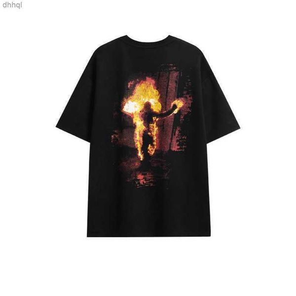 european and american hiphop flame round neck short sleeved t-shirt for men and women in summer ins trendy cool style niche design high stre, White;black
european and american hiphop flame round neck short sleeved t-shirt for men and women in summer ins trendy cool style niche design high stre, White;black