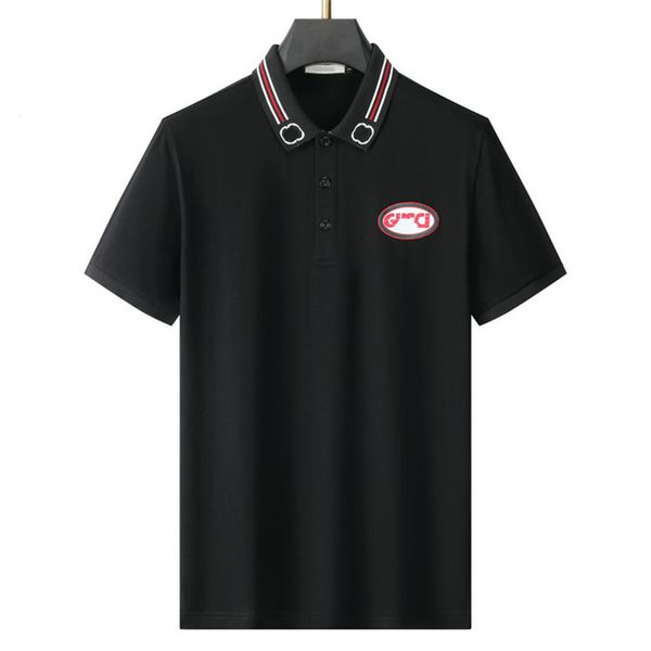 #2new designer men's t-shirts fashion casual high-grade 100% cotton breathable wrinkle resistant slim commercial clothing street lapel, White;black
#2new designer men's t-shirts fashion casual high-grade 100% cotton breathable wrinkle resistant slim commercial clothing street lapel, White;black