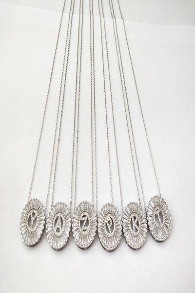 new design jewelry silver color micro pave cubic zircon cz crystal alphabet letter pendants necklace nk4308800139
new design jewelry silver color micro pave cubic zircon cz crystal alphabet letter pendants necklace nk4308800139