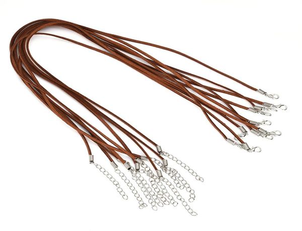 10pcsset black brown suede leather string necklace cord jewelry making diy collar chain jewelry5515612, Silver
10pcsset black brown suede leather string necklace cord jewelry making diy collar chain jewelry5515612, Silver
