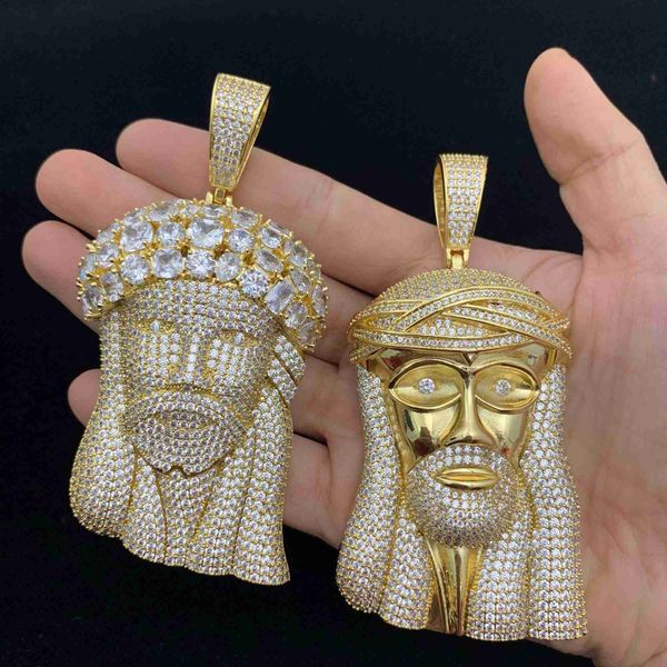 14k gold plated 3d design lab diamonds xxl large hip hop iced out jesus pendant, Silver
14k gold plated 3d design lab diamonds xxl large hip hop iced out jesus pendant, Silver