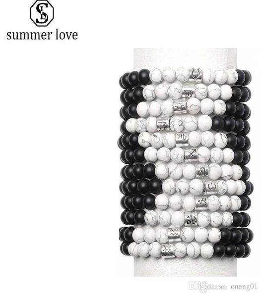 12 zodiac signs 8mm matte stone white elastic beads strands bracelets vintage constellation horoscope bracelet jewelry for men wom6415474, Black
12 zodiac signs 8mm matte stone white elastic beads strands bracelets vintage constellation horoscope bracelet jewelry for men wom6415474, Black