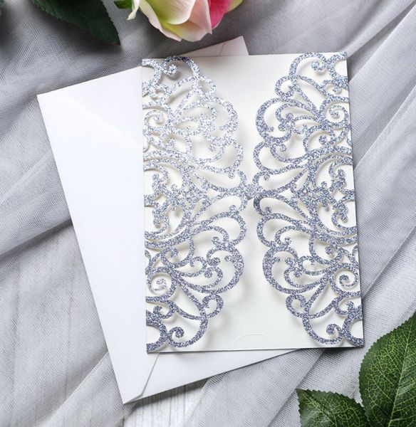 new arrival silver glitter laser cut invitation cards for wedding bridal shower birthday engagement graduation party invites9640456, Black
new arrival silver glitter laser cut invitation cards for wedding bridal shower birthday engagement graduation party invites9640456, Black