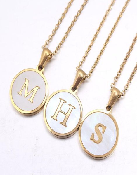 luxury gold color 26 letter necklaces alphabet shell pendant necklace fashion chain necklace for women men jewelry7758192, Silver
luxury gold color 26 letter necklaces alphabet shell pendant necklace fashion chain necklace for women men jewelry7758192, Silver