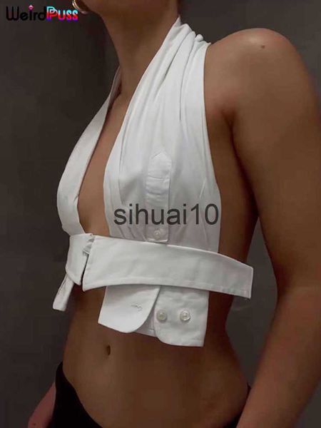 women's t-shirt weird puss y2k button halter camisole women v-neck skinny elegant summer fashion 2022 wild streetwear backless tank j2, White
women's t-shirt weird puss y2k button halter camisole women v-neck skinny elegant summer fashion 2022 wild streetwear backless tank j2, White