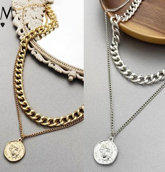 pendant necklaces multilayer necklace punk curb cuban chunky thick portrait choker for women vintage carved coin chain jewelry3252796, Silver
pendant necklaces multilayer necklace punk curb cuban chunky thick portrait choker for women vintage carved coin chain jewelry3252796, Silver