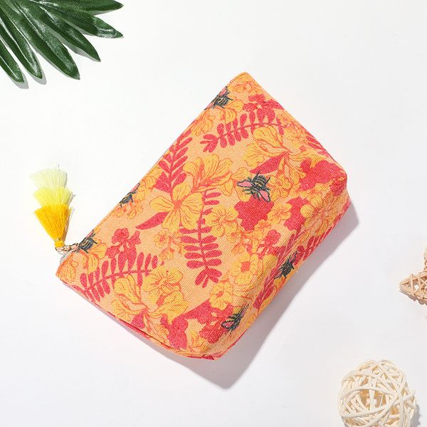 10pcs cosmetic bags women canvas flower leaf printing large capacity storage bag with tassel
10pcs cosmetic bags women canvas flower leaf printing large capacity storage bag with tassel