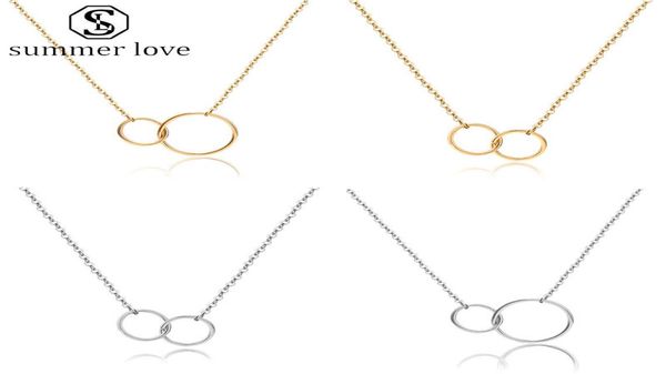 new arrival double circle pendant necklace choker steel gold two interlocking circles trendy couple friendship necklaces for 8945488, Silver
new arrival double circle pendant necklace choker steel gold two interlocking circles trendy couple friendship necklaces for 8945488, Silver