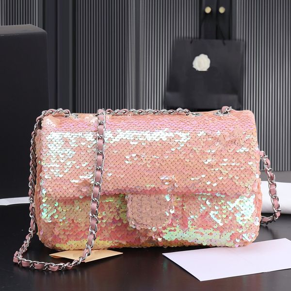 pink sequins shoulder bag women cross body bags designer handbags flap chain leather shoulder strap canvas lining internal zipper pocket fli
pink sequins shoulder bag women cross body bags designer handbags flap chain leather shoulder strap canvas lining internal zipper pocket fli