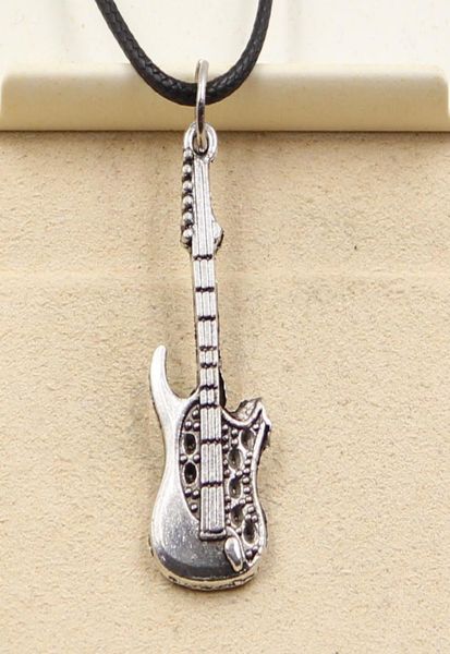tibetan silver color pendant guitar necklace choker charm black leather cord factory handmade jewelry 8mz56820481
tibetan silver color pendant guitar necklace choker charm black leather cord factory handmade jewelry 8mz56820481