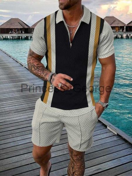 men's tracksuits 2022 european and american men's summer new polo shirt suit street fashion zipper shortsleeved tshirt shorts twop, Gray
men's tracksuits 2022 european and american men's summer new polo shirt suit street fashion zipper shortsleeved tshirt shorts twop, Gray