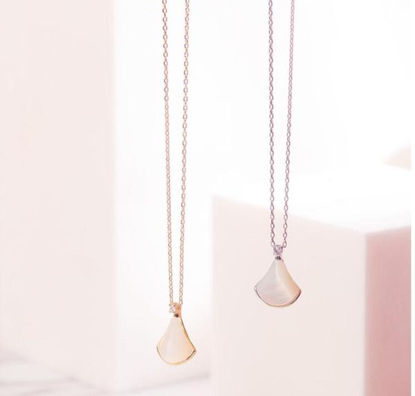 fanshaped skirt s925 silver necklace clavicle chain female tide net white motherofpearl niche design pendant tanabata gift8869125, Red;brown
fanshaped skirt s925 silver necklace clavicle chain female tide net white motherofpearl niche design pendant tanabata gift8869125, Red;brown