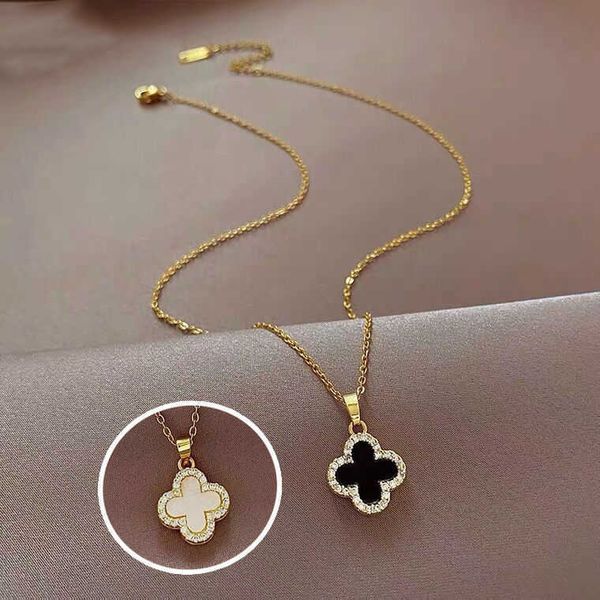 van clover necklace japanese and korean fashion simple double-sided four-leaf clover necklace women's trend temperament clavicle chain, Silver
van clover necklace japanese and korean fashion simple double-sided four-leaf clover necklace women's trend temperament clavicle chain, Silver